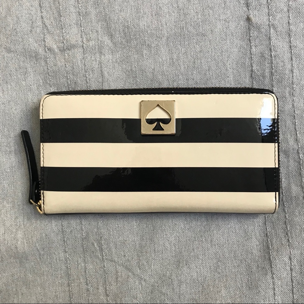 Kate Spade striped wallet EUC